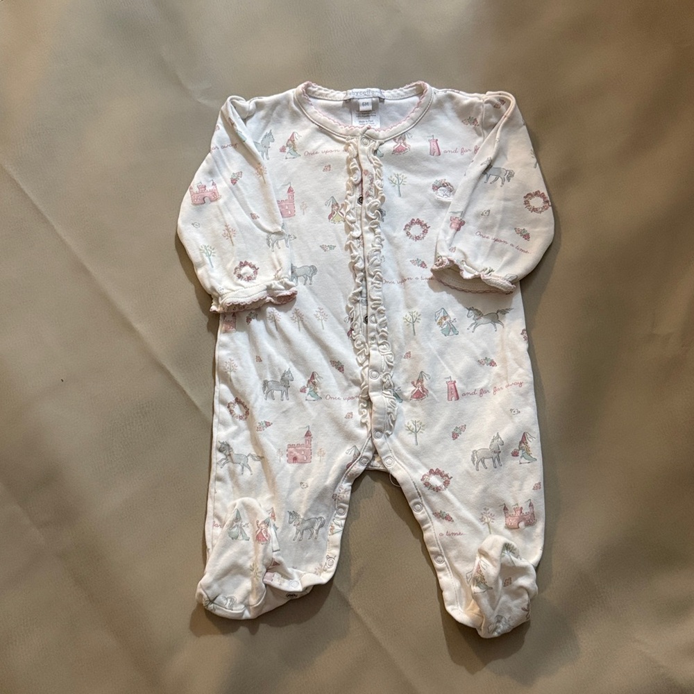 Babycotton baby girl fairytale ruffle footie 6-9 months